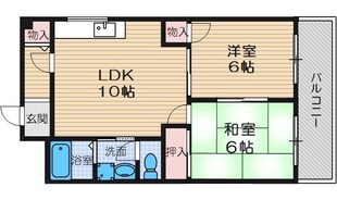 アネスティ千里丘１号館の物件間取画像